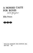 Edith Pargeter: A Morbid Taste for Bones (Hardcover, 1978, William Morrow & Co)